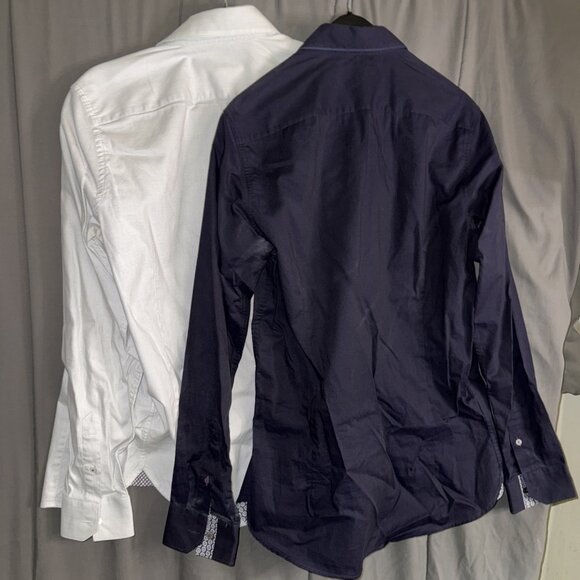 Lot Of 2 Ted Baker Long Sleeve Dress Shirt Button Up Men Size 2-3 UNDERARM STAIN - Picture 7 of 16